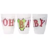 Plush Appeal, LLC 16oz Pink "Oh Baby" Frost Flex Cup (Sleeve Of 25) Party Supplies