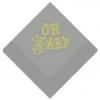 Plush Appeal, LLC "OH Baby" Yellow Beverage Napkins (Pack Of 25) Party Supplies 2 Plush Appeal, LLC "OH Baby" Yellow Beverage Napkins (Pack Of 25) Party Supplies