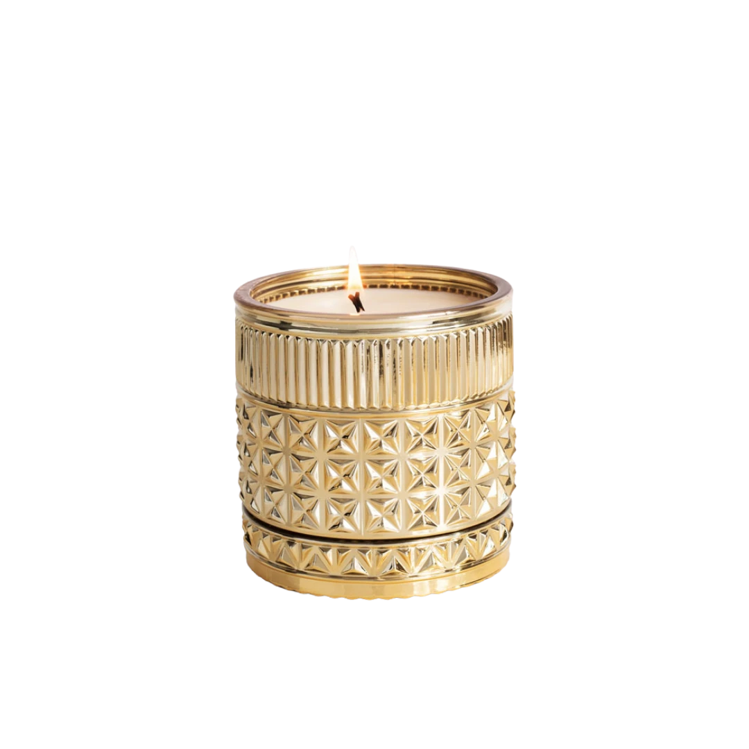 MGSPOT Gifts & Apparel Capri Blue Exotic Blossom & Basil Gilded Muse Faceted Jar Candle, 11oz (Each) 4 MGSPOT Gifts & Apparel Capri Blue Exotic Blossom & Basil Gilded Muse Faceted Jar Candle, 11oz (Each)