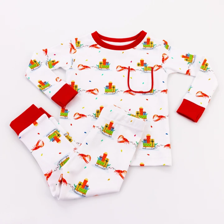 - No Manufacturer - Gifts & Apparel Crawfish Etou-sleigh Organic Cotton Pajama Set (Each) 3 - No Manufacturer - Gifts & Apparel Crawfish Etou-sleigh Organic Cotton Pajama Set (Each)