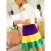 - No Manufacturer - Gifts & Apparel Mardi Gras Elastic Waist Tiered Skirt (Each) 2 - No Manufacturer - Gifts & Apparel Mardi Gras Elastic Waist Tiered Skirt (Each)
