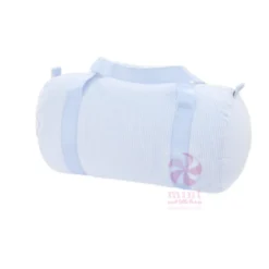 Plush Appeal, LLC Mint Baby Blue Seersucker Medium Duffel (Each)
