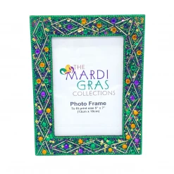 Plush Appeal, LLC 5" X 7" Criss Cross Mardi Gras Picture Frame (Each)