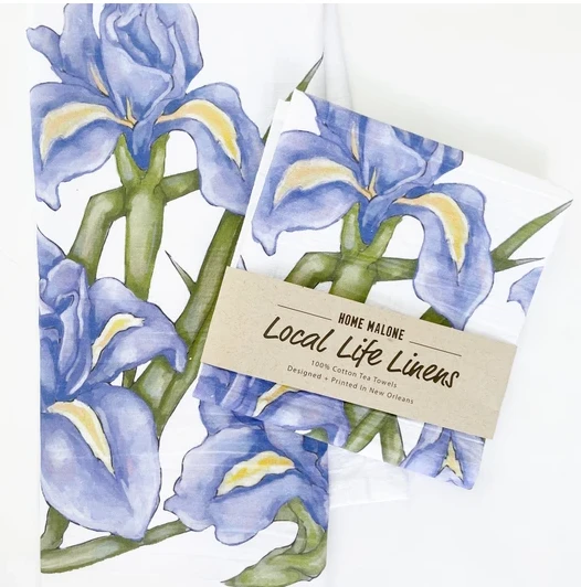 Plush Appeal, LLC Gifts & Apparel Iris Flower Dish Towel (Each) 3 Plush Appeal, LLC Gifts & Apparel Iris Flower Dish Towel (Each)