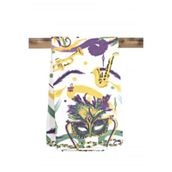Plush Appeal, LLC Mardi Gras Mask Kitchen Towel (Each)