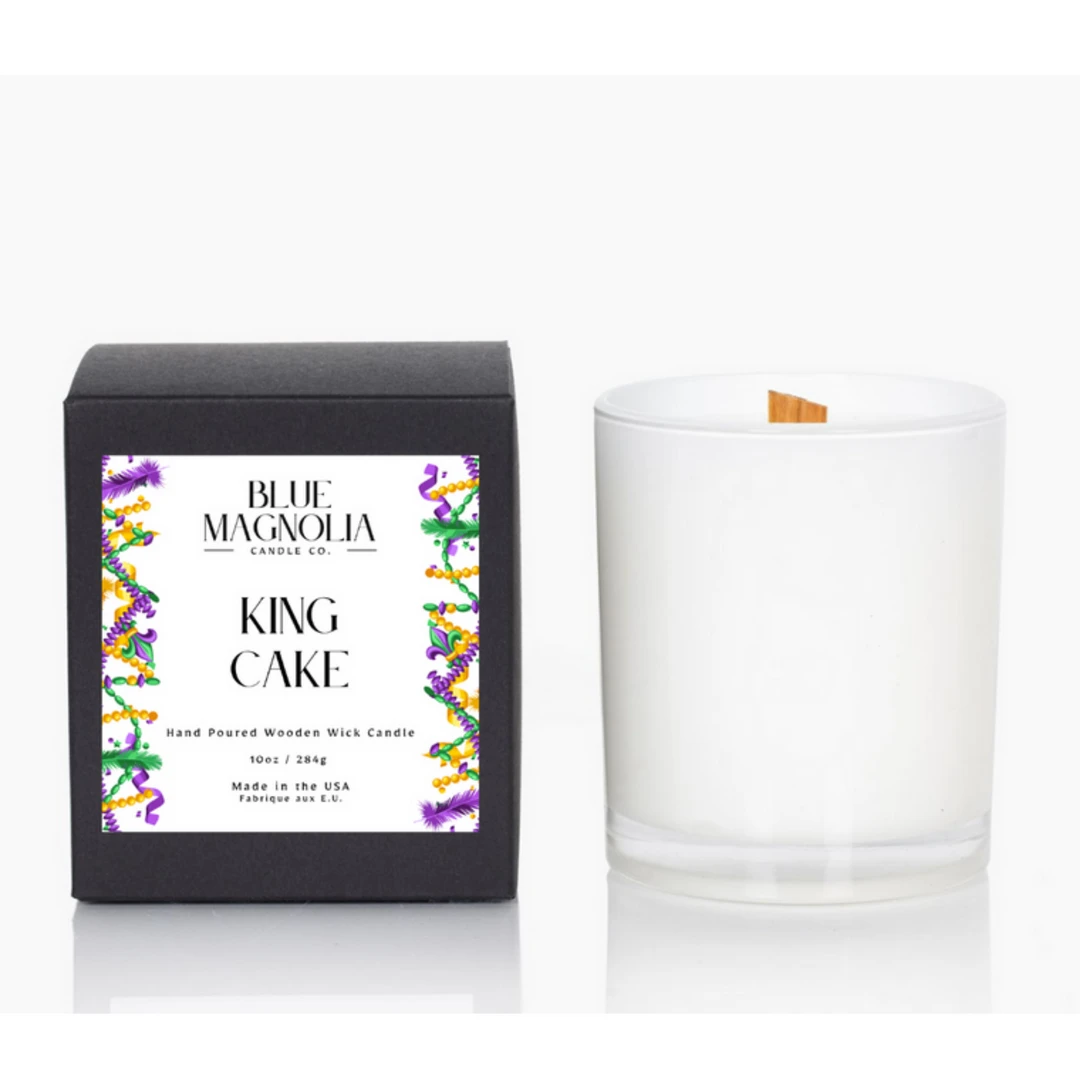 Plush Appeal, LLC Blue Magnolia Mardi Gras King Cake Candle (Each) Gifts & Apparel 3 Plush Appeal, LLC Blue Magnolia Mardi Gras King Cake Candle (Each) Gifts & Apparel