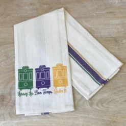 Plush Appeal, LLC Mardi Gras Streetcar Hand Towel (Each)