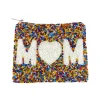 - No Manufacturer - Multi Color MOM Beaded Coin Purse (Each) Bags 1 - No Manufacturer - Multi Color MOM Beaded Coin Purse (Each) Bags
