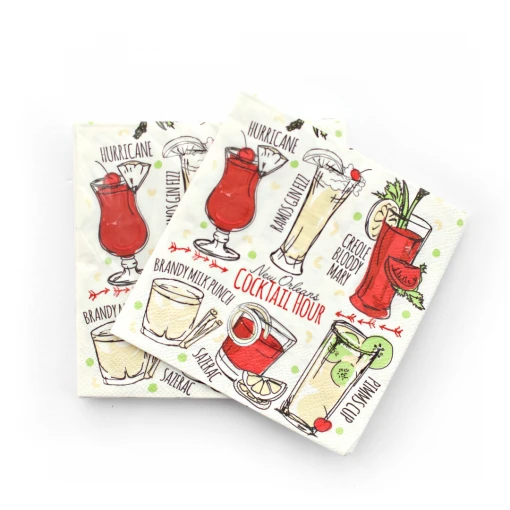 - No Manufacturer - Cups & Drinkware Cocktail Hour Themed Cocktail Napkin (Each)