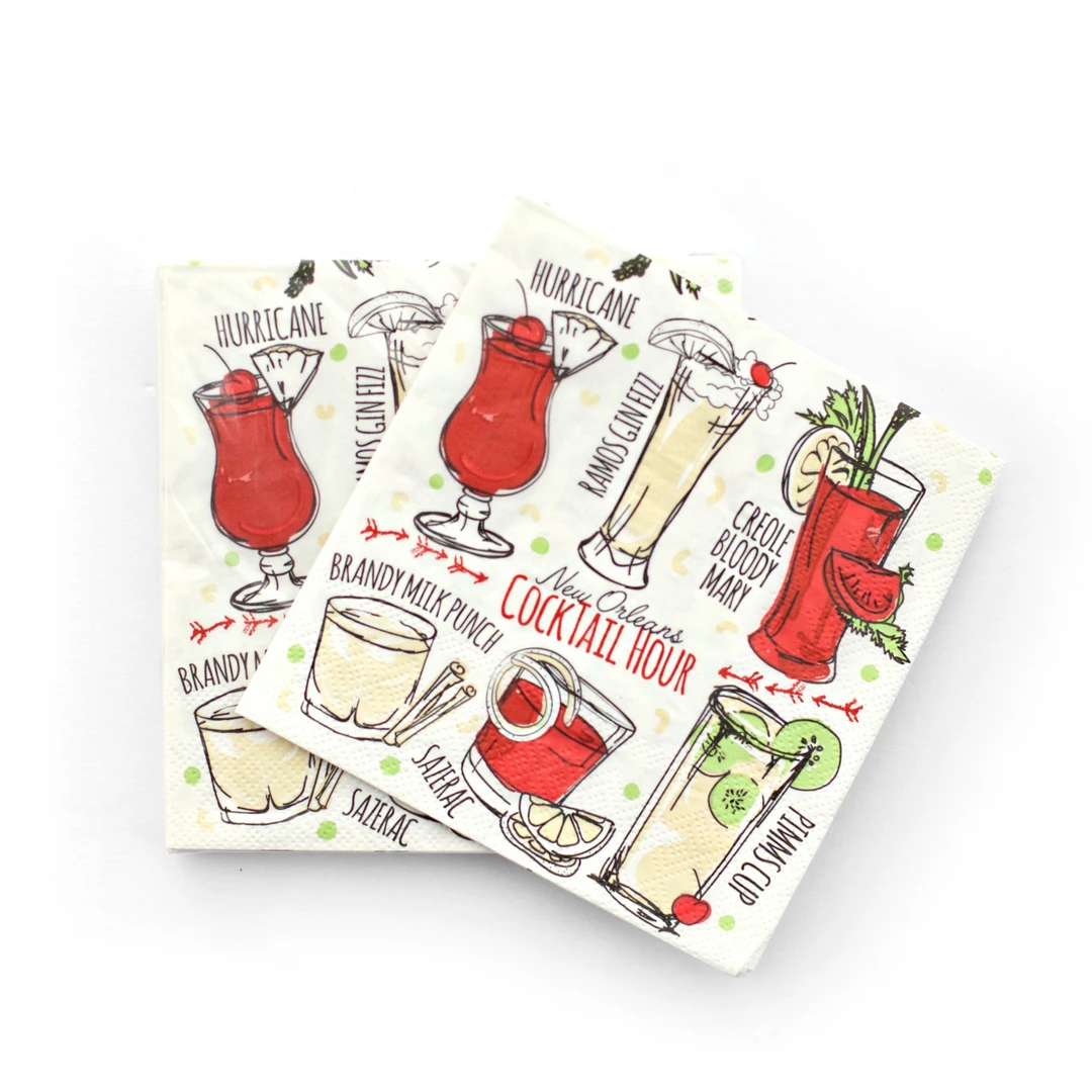 - No Manufacturer - Cups & Drinkware Cocktail Hour Themed Cocktail Napkin (Each) 3 - No Manufacturer - Cups & Drinkware Cocktail Hour Themed Cocktail Napkin (Each)