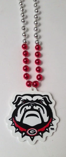 Mardi Gras Spot Beads 36" Collegiate Georgia Bull Dog Licensed Bead (Each) 3 Mardi Gras Spot Beads 36" Collegiate Georgia Bull Dog Licensed Bead (Each)