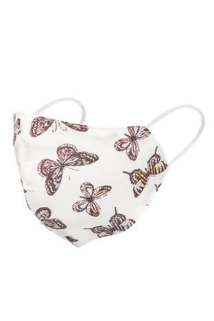 Sale Butterflies On White Face Mask (Each) 3 Sale Butterflies On White Face Mask (Each)