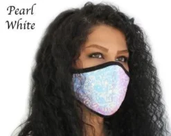 Sale Gifts & Apparel Face Mask With Pearl White Iridescent Flip Sequins (Each)