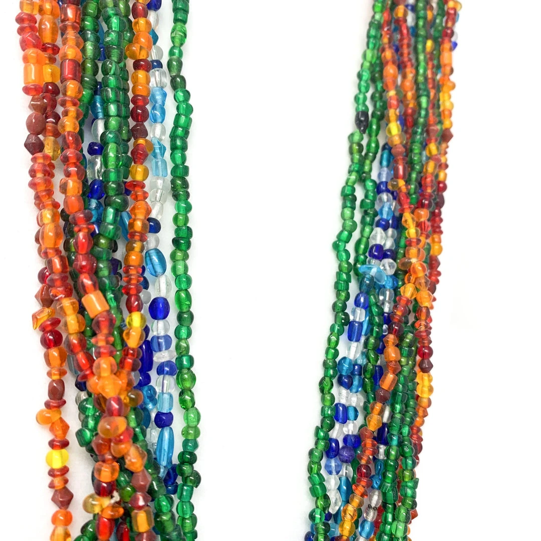 Mardi Gras Spot 27" Assorted Glass Bead Necklace (Dozen) 5 Mardi Gras Spot 27" Assorted Glass Bead Necklace (Dozen)