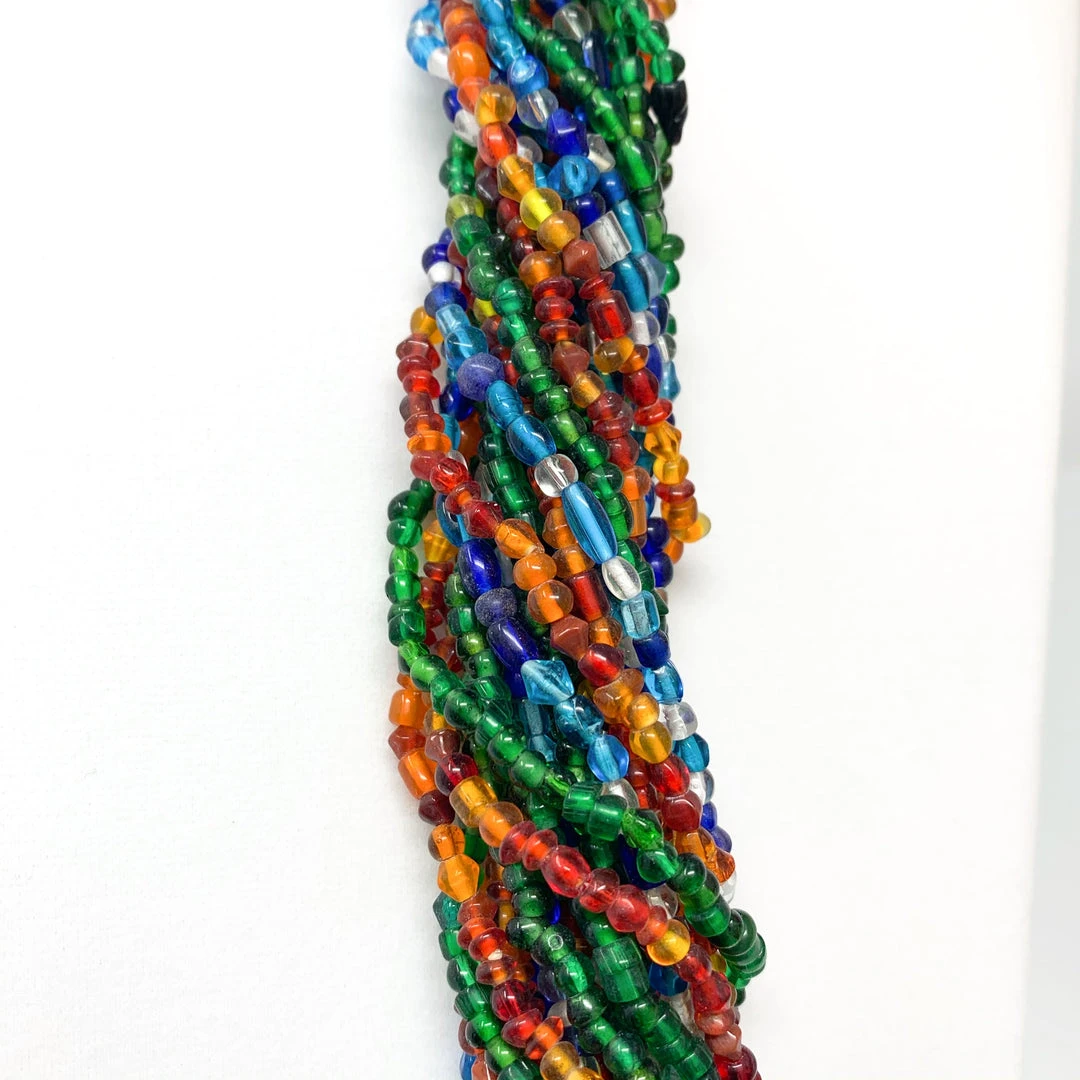 Mardi Gras Spot 27" Assorted Glass Bead Necklace (Dozen) 7 Mardi Gras Spot 27" Assorted Glass Bead Necklace (Dozen)
