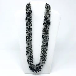 Mardi Gras Spot 27" Black Glass Bead Necklace (Dozen) Beads