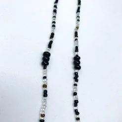 Mardi Gras Spot 27" Black Glass Bead Necklace (Dozen) Beads