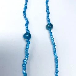 Mardi Gras Spot 27" Light Blue Glass Bead Necklace (Dozen) Beads 9 Mardi Gras Spot 27