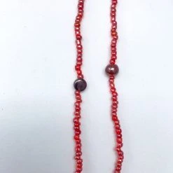 Mardi Gras Spot 27" Cherry Red Glass Bead Necklace (Dozen) Beads 10 Mardi Gras Spot 27