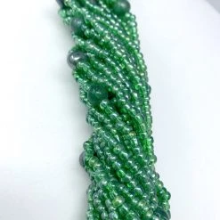 Mardi Gras Spot Beads 27" Green Glass Bead Necklace (Dozen) 11 Mardi Gras Spot Beads 27
