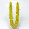 Mardi Gras Spot 27" Yellow Glass Bead Necklace (Dozen) Beads 2 Mardi Gras Spot 27" Yellow Glass Bead Necklace (Dozen) Beads