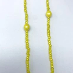 Mardi Gras Spot 27" Yellow Glass Bead Necklace (Dozen) Beads 10 Mardi Gras Spot 27