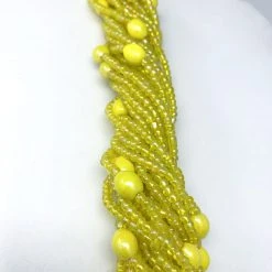 Mardi Gras Spot 27" Yellow Glass Bead Necklace (Dozen) Beads 11 Mardi Gras Spot 27