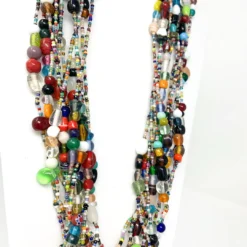 Mardi Gras Spot 27" Multicolor Glass Bead Necklace (Dozen) 4 Mardi Gras Spot 27