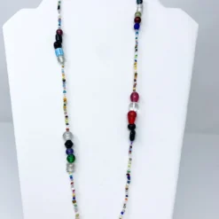 Mardi Gras Spot 27" Multicolor Glass Bead Necklace (Dozen) 5 Mardi Gras Spot 27