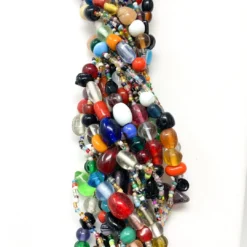 Mardi Gras Spot 27" Multicolor Glass Bead Necklace (Dozen) 6 Mardi Gras Spot 27
