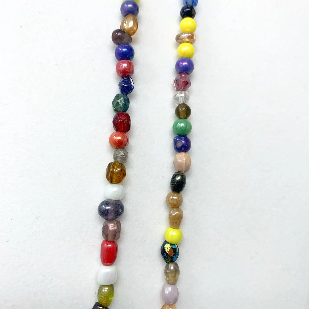 Mardi Gras Spot Beads 27" Assorted Glass Bead Necklace (Dozen) Mardi Gras Spot Beads 27" Assorted Glass Bead Necklace (Dozen)