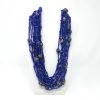 Mardi Gras Spot Beads 27" Blue Glass Bead Necklace (Dozen)