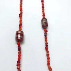 Mardi Gras Spot Beads 27" Red Glass Bead Necklace (Dozen) 5 Mardi Gras Spot Beads 27