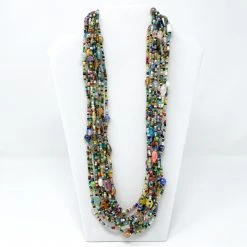 Mardi Gras Spot Beads 27" Multicolor Pastel Glass Bead Necklace (Dozen)