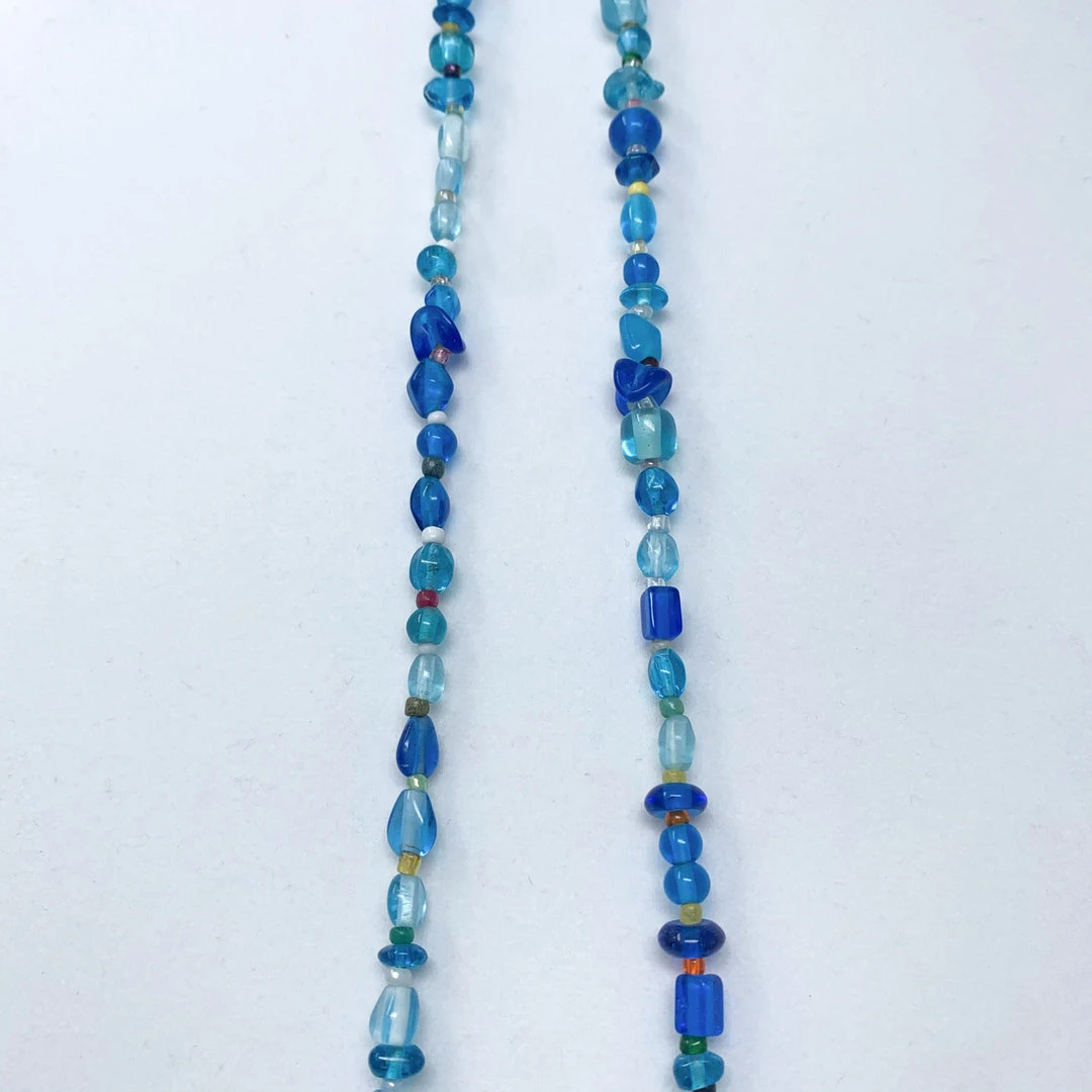 Mardi Gras Spot 27" Turquoise Glass Bead Necklace (Dozen) 6 Mardi Gras Spot 27" Turquoise Glass Bead Necklace (Dozen)