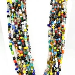 Mardi Gras Spot Beads 27" Multicolor Glass Bead Necklace (Dozen) 9 Mardi Gras Spot Beads 27