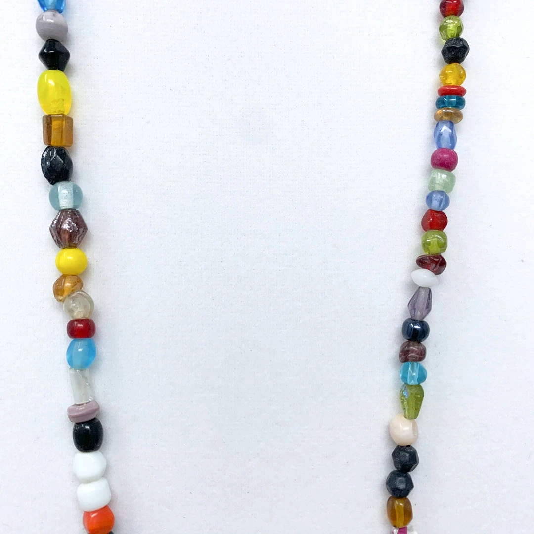 Mardi Gras Spot Beads 27" Multicolor Glass Bead Necklace (Dozen) 6 Mardi Gras Spot Beads 27" Multicolor Glass Bead Necklace (Dozen)