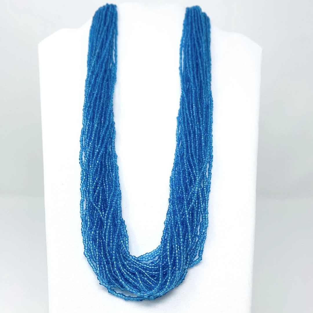 Sale Beads 27" Turquoise - Double Strand Glass Bead Necklace (Dozen) 4 Sale Beads 27" Turquoise - Double Strand Glass Bead Necklace (Dozen)