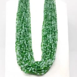 Mardi Gras Spot 27" Green Glass Bead Necklace (Dozen) Beads 8 Mardi Gras Spot 27