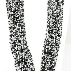 Sale Beads 27" Black And White Glass Bead Necklace (Dozen) 4 Sale Beads 27