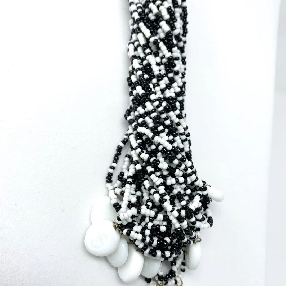 Sale Beads 27" Black And White Glass Bead Necklace (Dozen) Sale Beads 27" Black And White Glass Bead Necklace (Dozen)