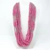 Mardi Gras Spot Beads 27" Pink Glass Bead Necklace (Dozen)