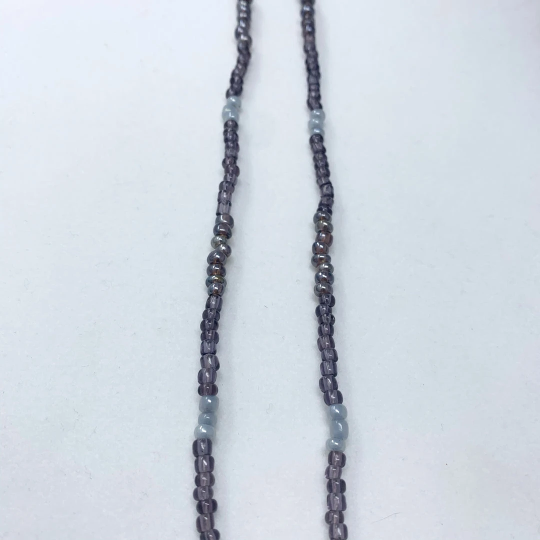 Mardi Gras Spot 27" Purple Glass Bead Necklace (Dozen) 5 Mardi Gras Spot 27" Purple Glass Bead Necklace (Dozen)