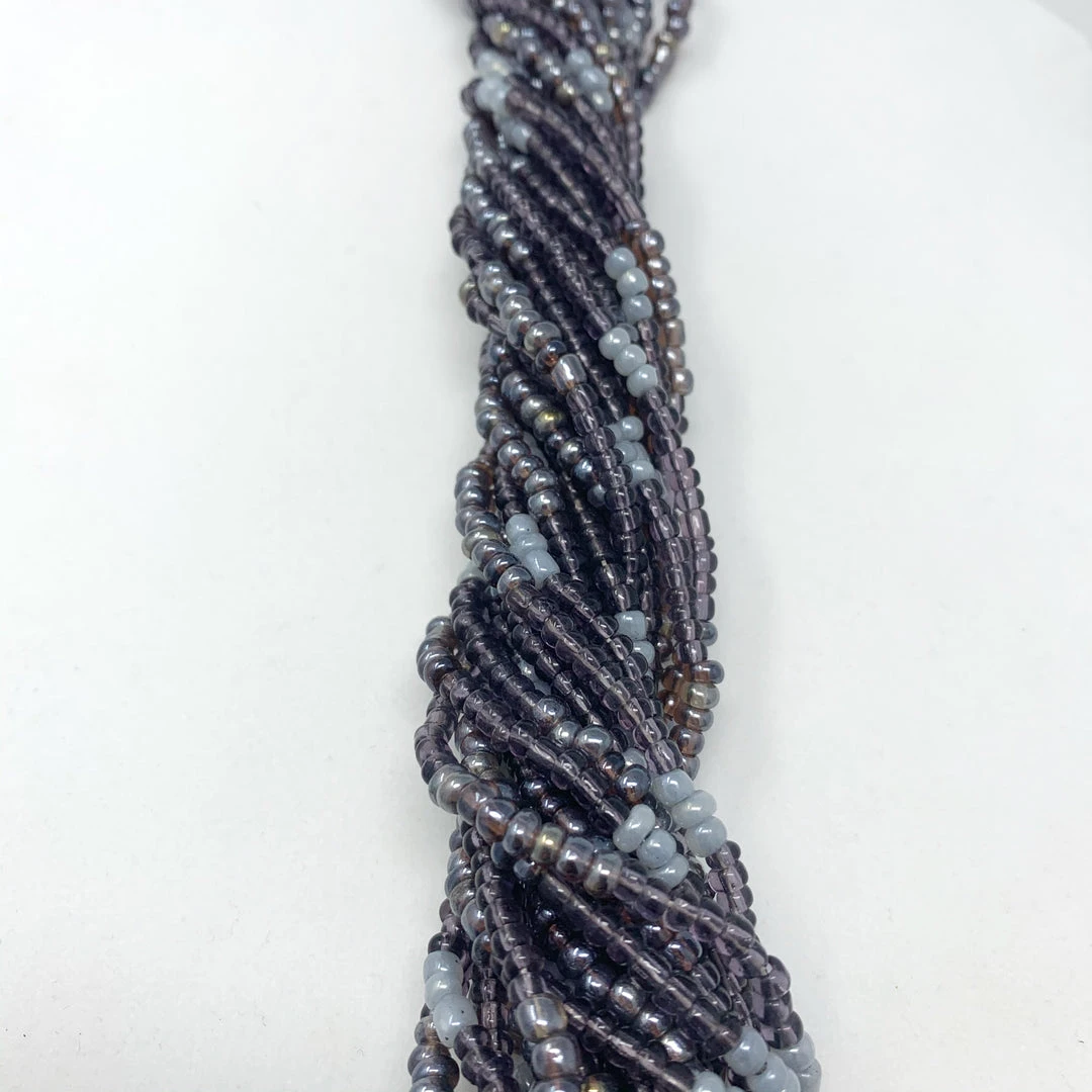Mardi Gras Spot 27" Purple Glass Bead Necklace (Dozen) 6 Mardi Gras Spot 27" Purple Glass Bead Necklace (Dozen)