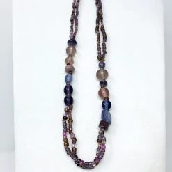 Mardi Gras Spot Beads 27" Purple Glass Bead Necklace (Dozen) 10 Mardi Gras Spot Beads 27