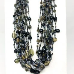 Mardi Gras Spot 27" Black Glass Bead Necklace (Dozen) Beads 9 Mardi Gras Spot 27