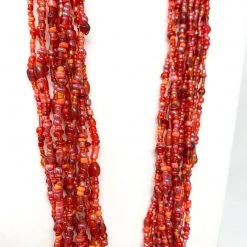 Mardi Gras Spot 27" Red Glass Bead Necklace (Dozen) Beads 9 Mardi Gras Spot 27