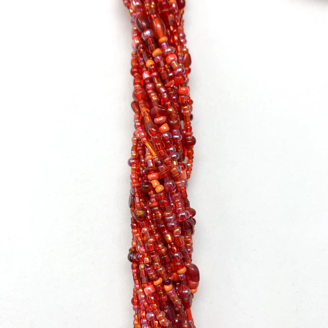 Mardi Gras Spot 27" Red Glass Bead Necklace (Dozen) Beads 7 Mardi Gras Spot 27" Red Glass Bead Necklace (Dozen) Beads