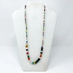 Mardi Gras Spot Beads 27" Multicolor Glass Bead Necklace (Dozen) 10 Mardi Gras Spot Beads 27