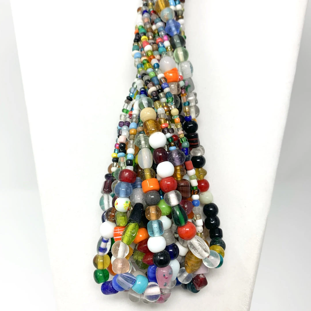 Mardi Gras Spot Beads 27" Multicolor Glass Bead Necklace (Dozen) 7 Mardi Gras Spot Beads 27" Multicolor Glass Bead Necklace (Dozen)
